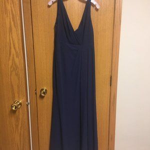 David's Bridal Marine Blue Long Dress